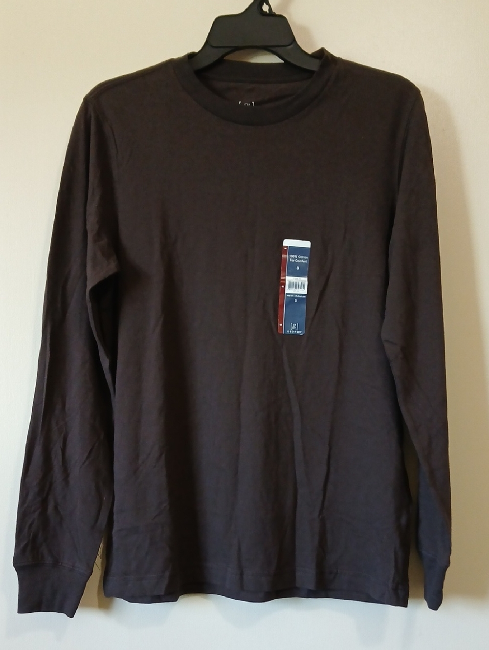 George Men's S Long Sleeve Crewneck Tshirt